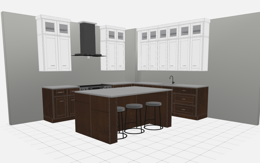 3D design view - L-shape