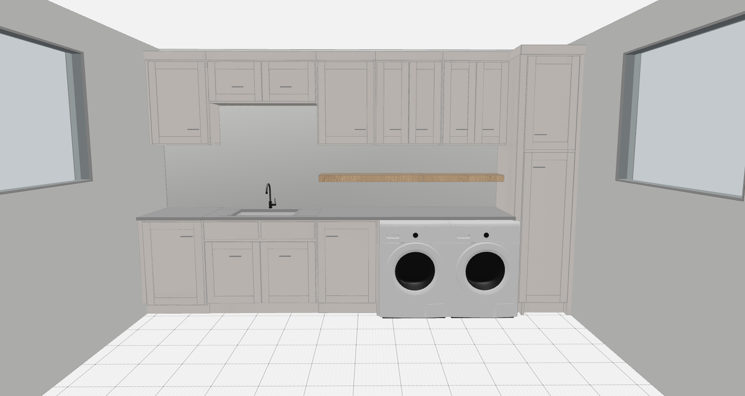 3D design view - laundry room
